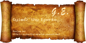Gyimóthy Eperke névjegykártya
